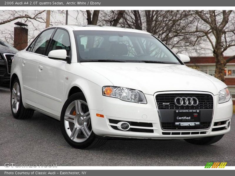 Arctic White / Ebony 2006 Audi A4 2.0T quattro Sedan