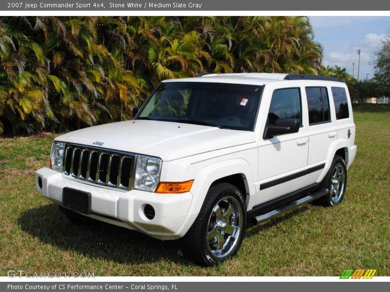 Stone White / Medium Slate Gray 2007 Jeep Commander Sport 4x4