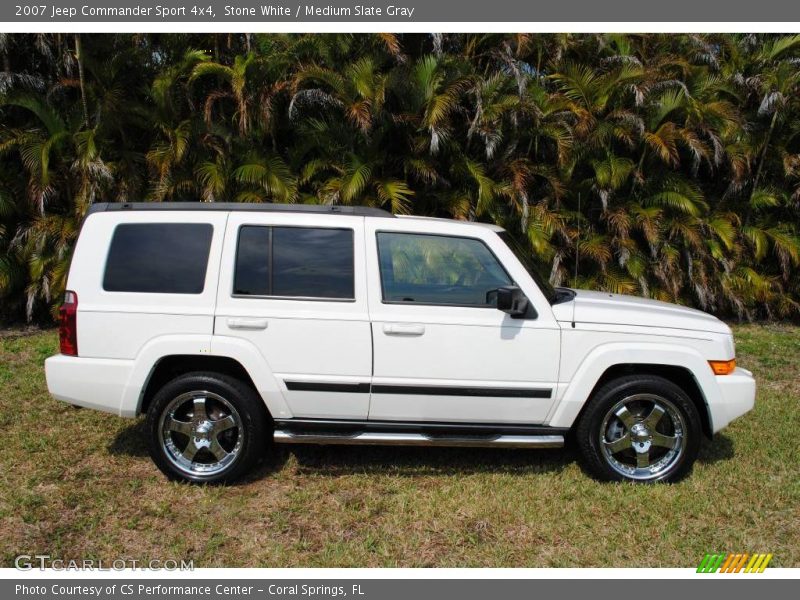 Stone White / Medium Slate Gray 2007 Jeep Commander Sport 4x4