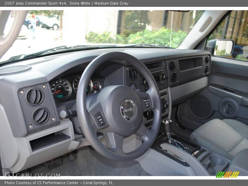 Stone White / Medium Slate Gray 2007 Jeep Commander Sport 4x4