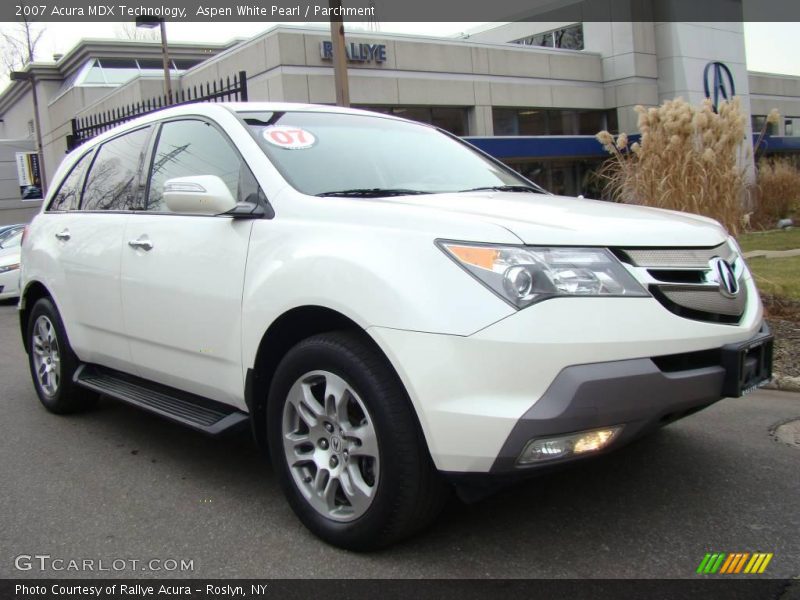 Aspen White Pearl / Parchment 2007 Acura MDX Technology