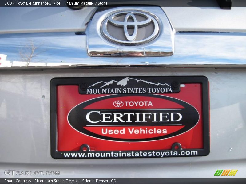 Titanium Metallic / Stone 2007 Toyota 4Runner SR5 4x4