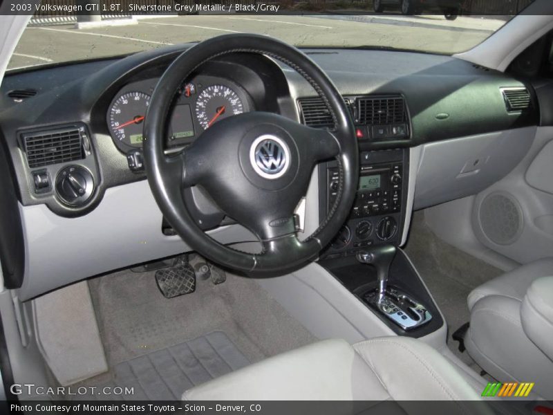 Silverstone Grey Metallic / Black/Gray 2003 Volkswagen GTI 1.8T