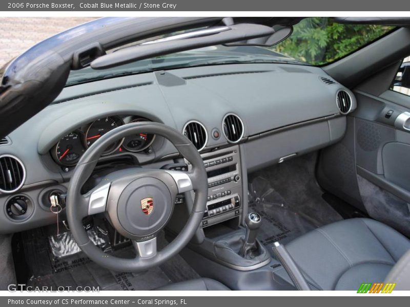 Cobalt Blue Metallic / Stone Grey 2006 Porsche Boxster