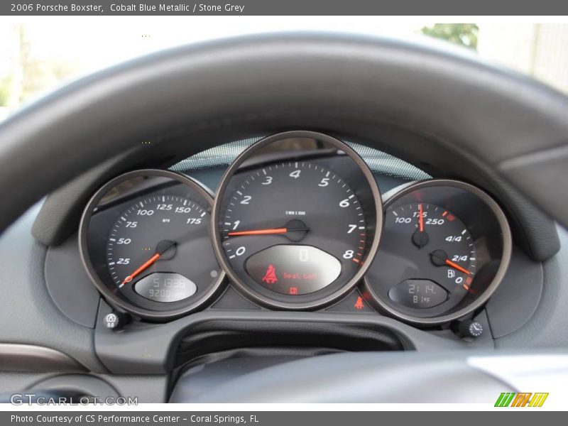 Cobalt Blue Metallic / Stone Grey 2006 Porsche Boxster
