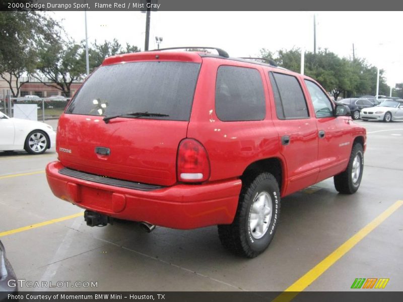 Flame Red / Mist Gray 2000 Dodge Durango Sport