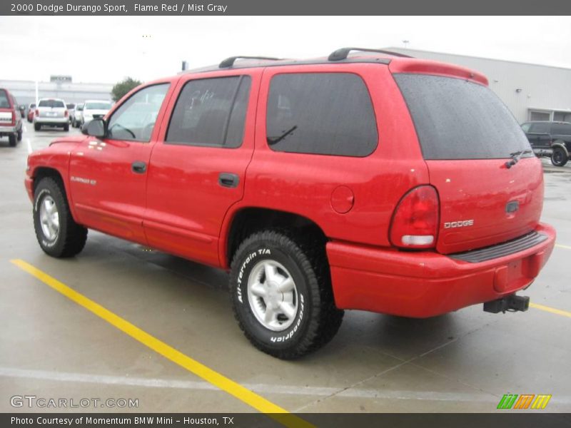 Flame Red / Mist Gray 2000 Dodge Durango Sport