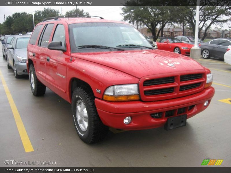 Flame Red / Mist Gray 2000 Dodge Durango Sport