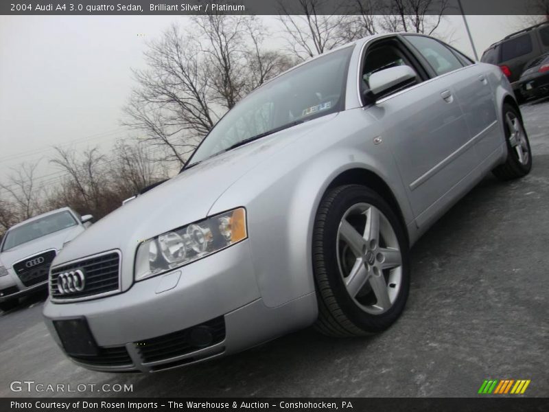 Brilliant Silver / Platinum 2004 Audi A4 3.0 quattro Sedan