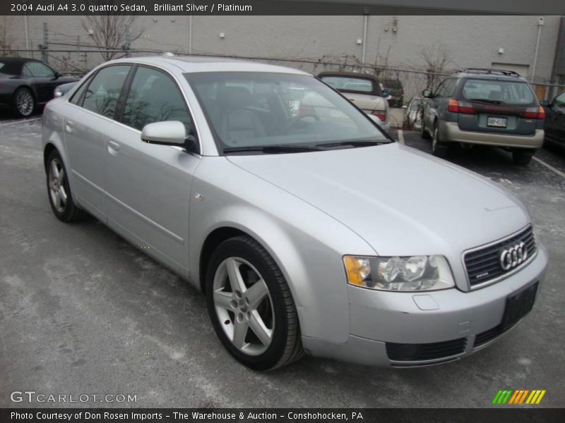 Brilliant Silver / Platinum 2004 Audi A4 3.0 quattro Sedan