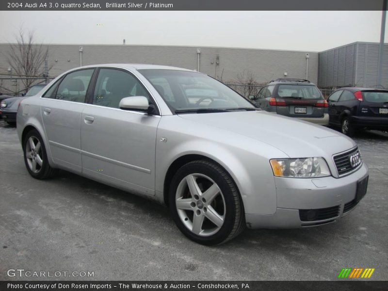 Brilliant Silver / Platinum 2004 Audi A4 3.0 quattro Sedan