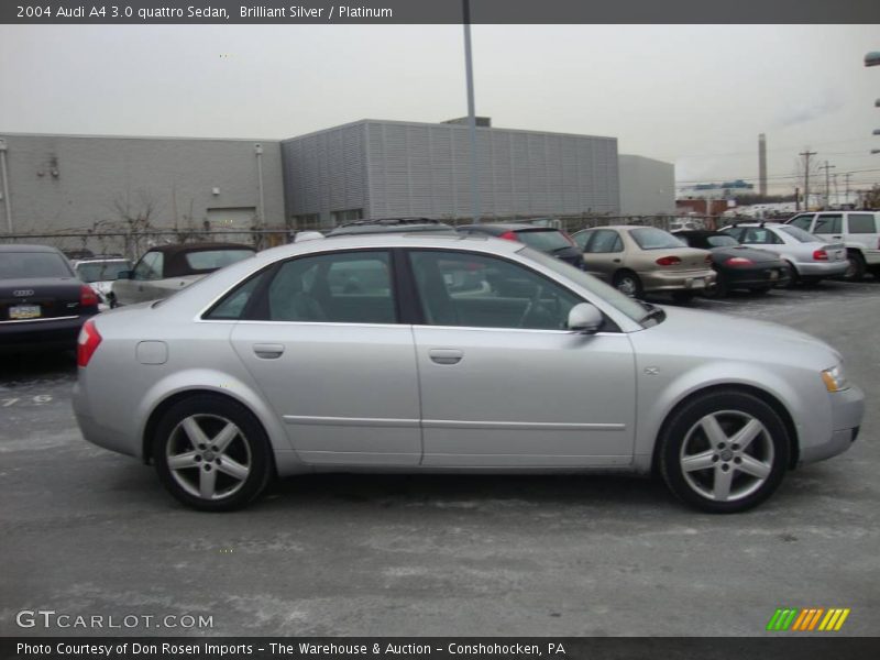 Brilliant Silver / Platinum 2004 Audi A4 3.0 quattro Sedan