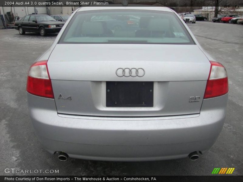 Brilliant Silver / Platinum 2004 Audi A4 3.0 quattro Sedan