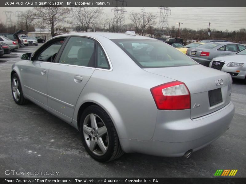 Brilliant Silver / Platinum 2004 Audi A4 3.0 quattro Sedan