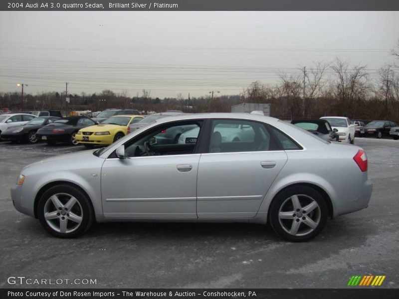 Brilliant Silver / Platinum 2004 Audi A4 3.0 quattro Sedan