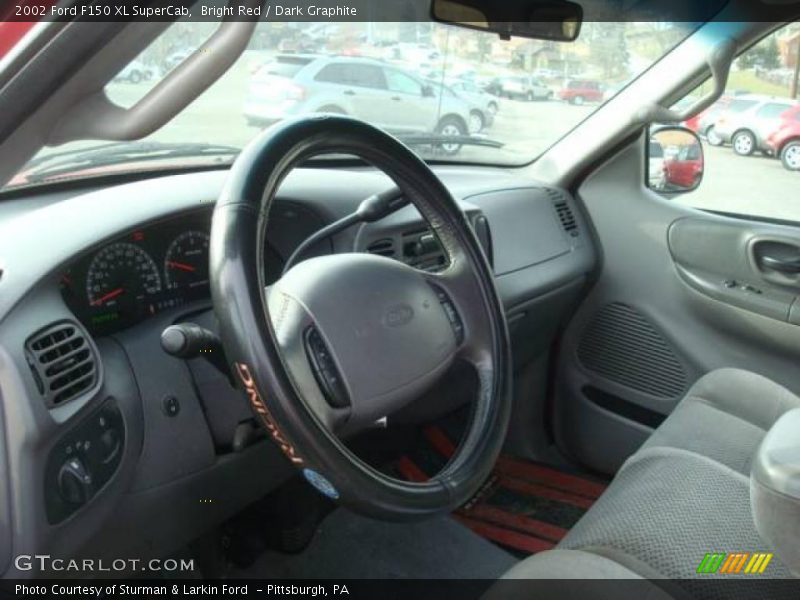 Bright Red / Dark Graphite 2002 Ford F150 XL SuperCab