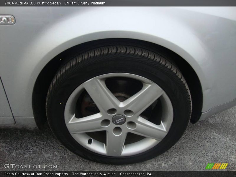 Brilliant Silver / Platinum 2004 Audi A4 3.0 quattro Sedan