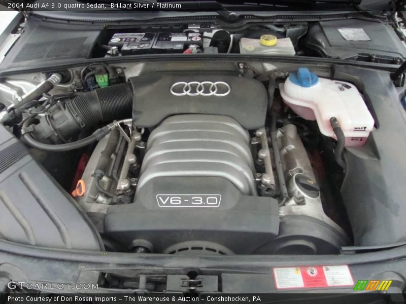 Brilliant Silver / Platinum 2004 Audi A4 3.0 quattro Sedan