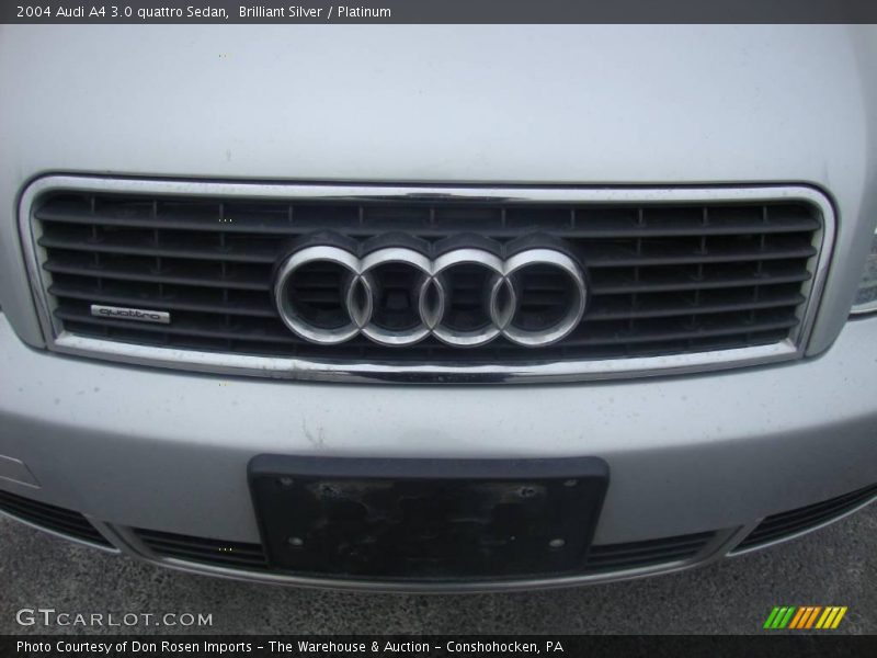 Brilliant Silver / Platinum 2004 Audi A4 3.0 quattro Sedan
