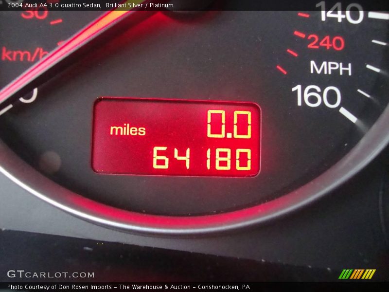 Brilliant Silver / Platinum 2004 Audi A4 3.0 quattro Sedan