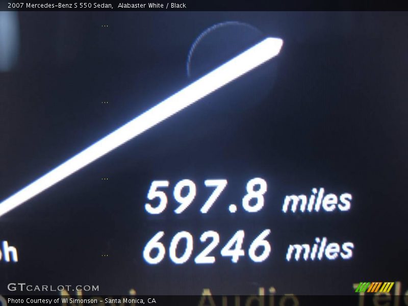 Alabaster White / Black 2007 Mercedes-Benz S 550 Sedan