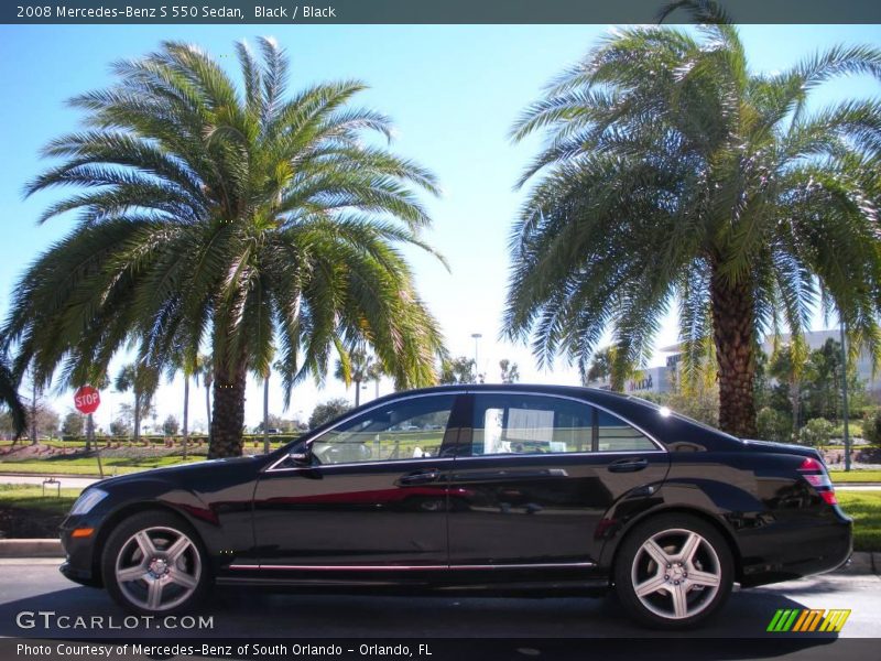Black / Black 2008 Mercedes-Benz S 550 Sedan