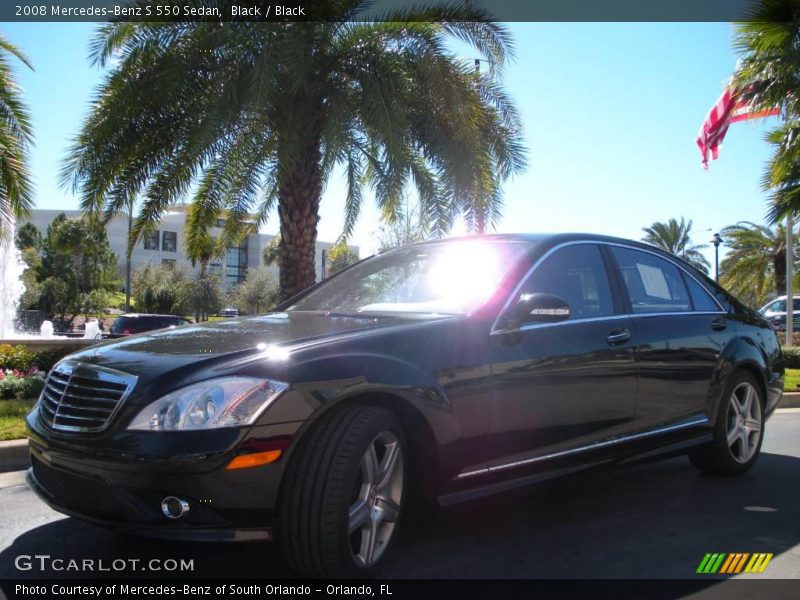 Black / Black 2008 Mercedes-Benz S 550 Sedan