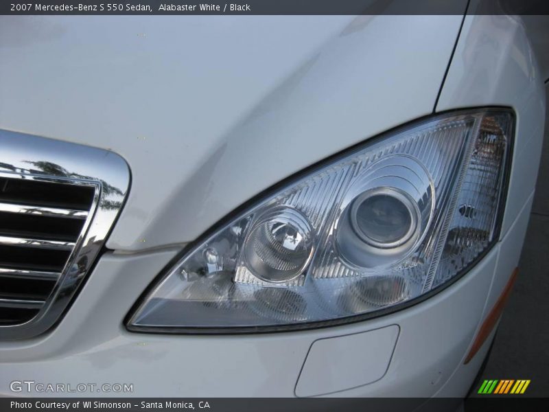 Alabaster White / Black 2007 Mercedes-Benz S 550 Sedan