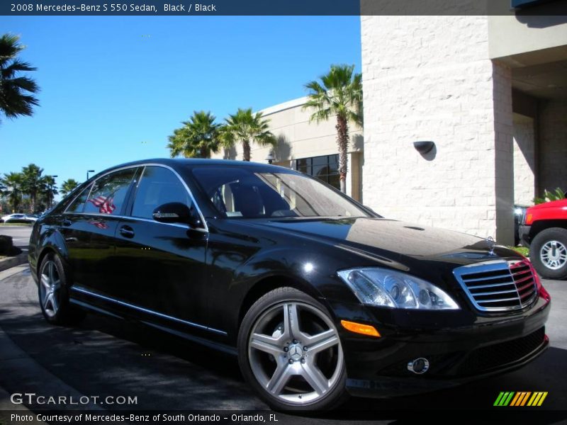Black / Black 2008 Mercedes-Benz S 550 Sedan