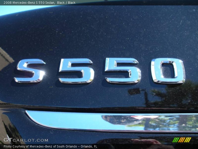 Black / Black 2008 Mercedes-Benz S 550 Sedan
