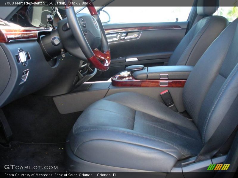 Black / Black 2008 Mercedes-Benz S 550 Sedan