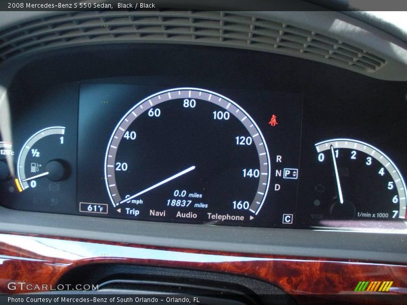 Black / Black 2008 Mercedes-Benz S 550 Sedan