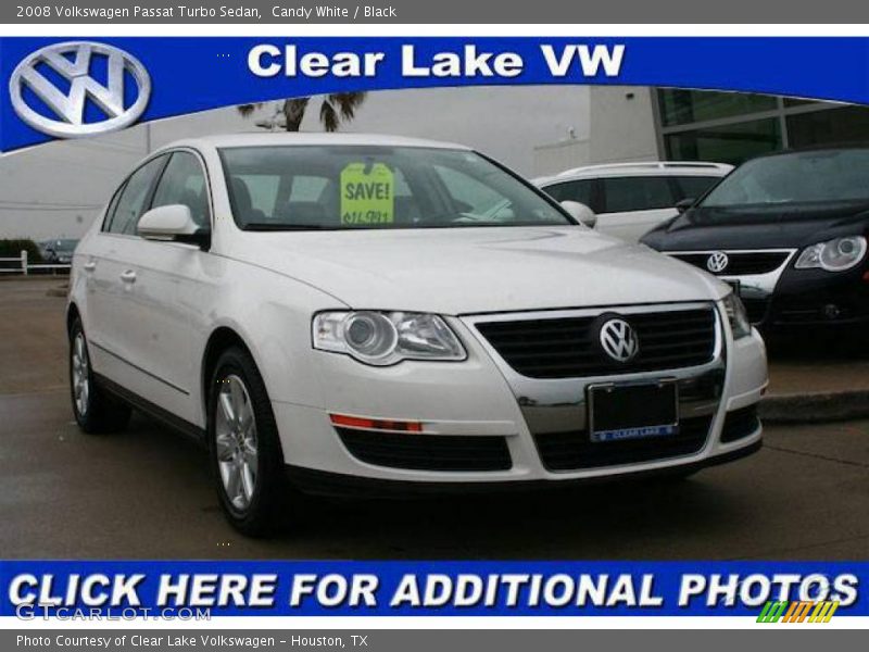 Candy White / Black 2008 Volkswagen Passat Turbo Sedan