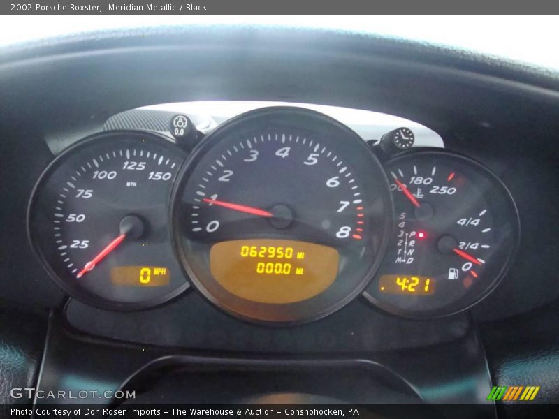 Meridian Metallic / Black 2002 Porsche Boxster