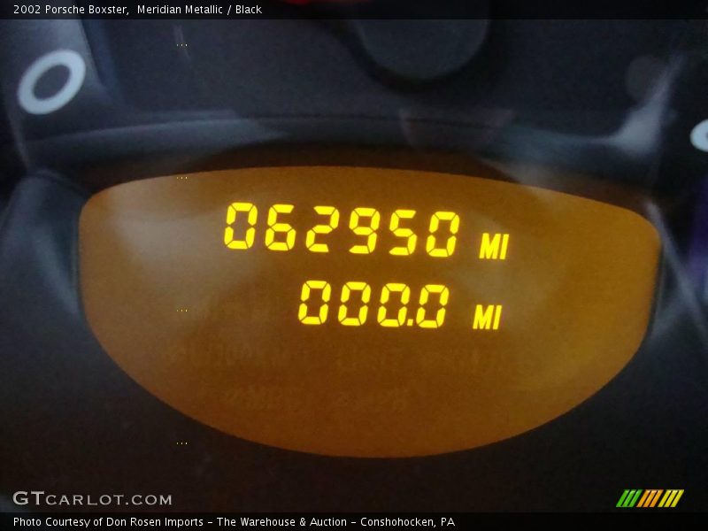 Meridian Metallic / Black 2002 Porsche Boxster