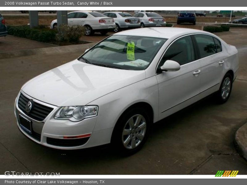 Candy White / Black 2008 Volkswagen Passat Turbo Sedan