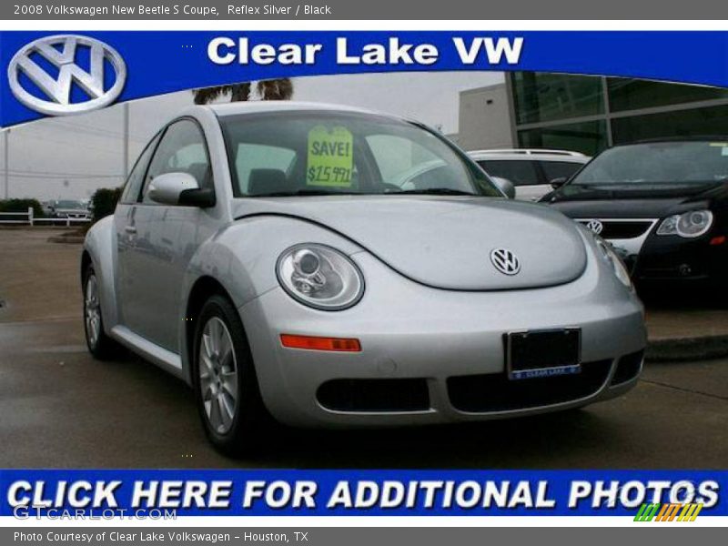 Reflex Silver / Black 2008 Volkswagen New Beetle S Coupe
