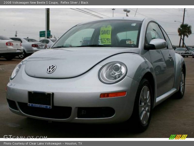 Reflex Silver / Black 2008 Volkswagen New Beetle S Coupe