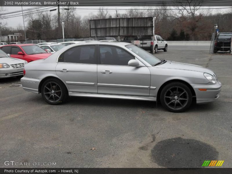 Brilliant Silver / Black 2002 Hyundai Sonata