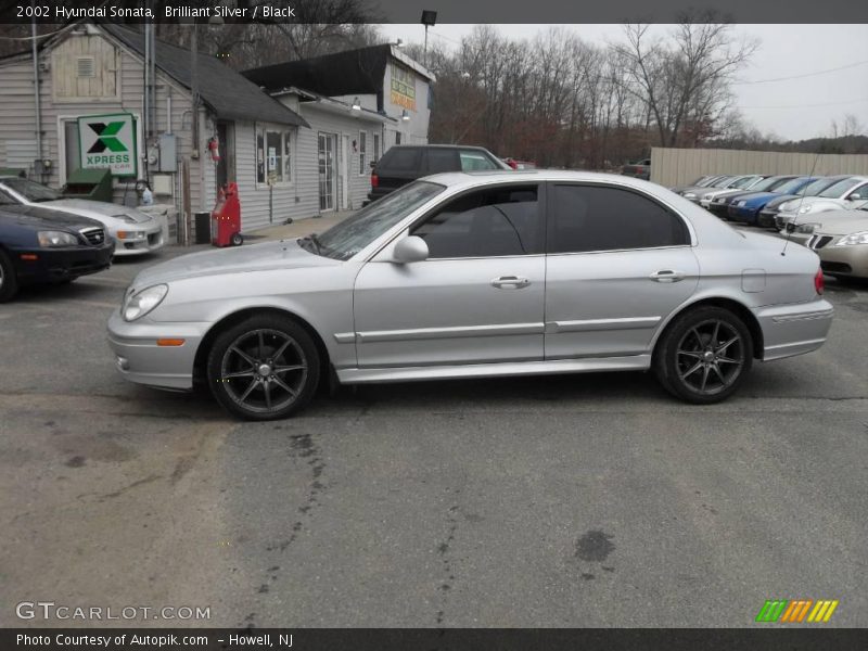 Brilliant Silver / Black 2002 Hyundai Sonata
