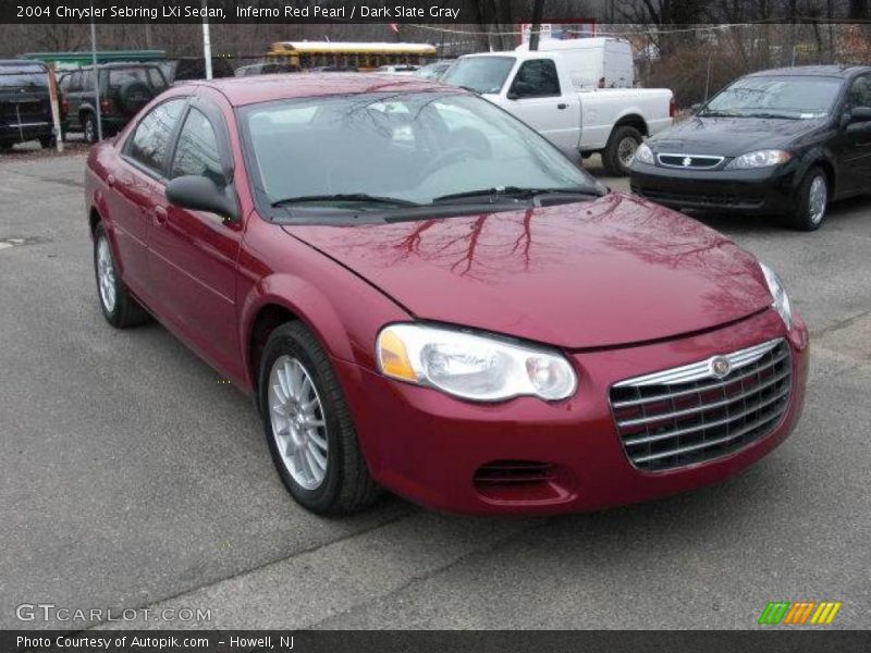 Inferno Red Pearl / Dark Slate Gray 2004 Chrysler Sebring LXi Sedan