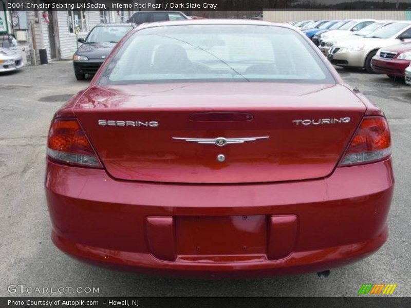 Inferno Red Pearl / Dark Slate Gray 2004 Chrysler Sebring LXi Sedan