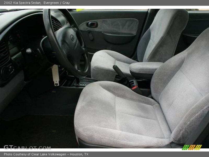 Evergreen / Gray 2002 Kia Spectra Sedan