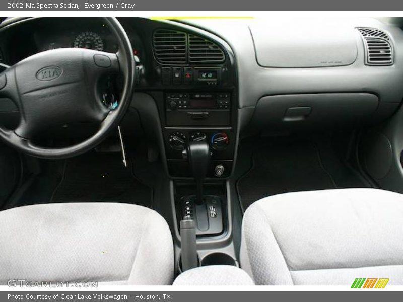 Evergreen / Gray 2002 Kia Spectra Sedan
