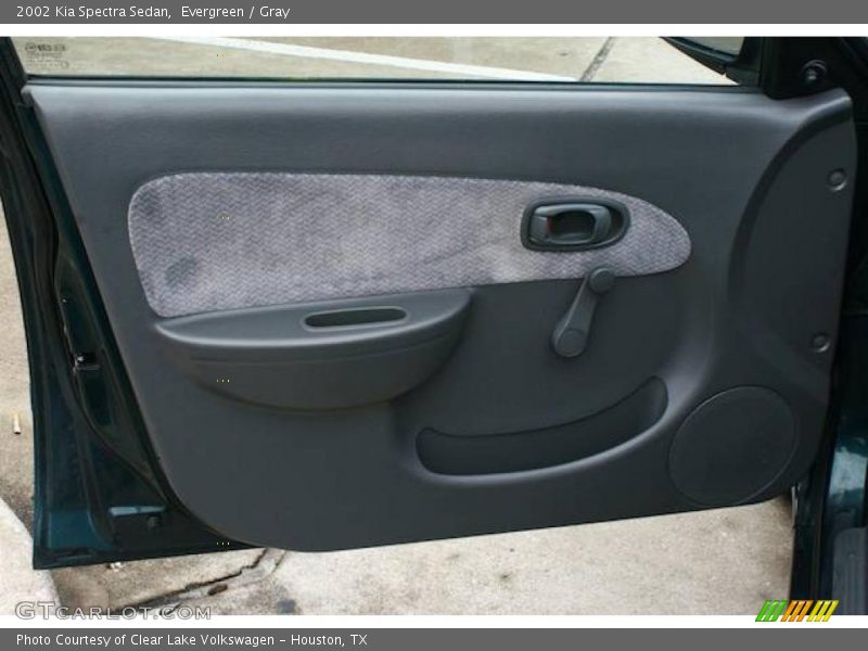 Evergreen / Gray 2002 Kia Spectra Sedan