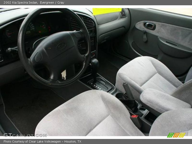 Evergreen / Gray 2002 Kia Spectra Sedan
