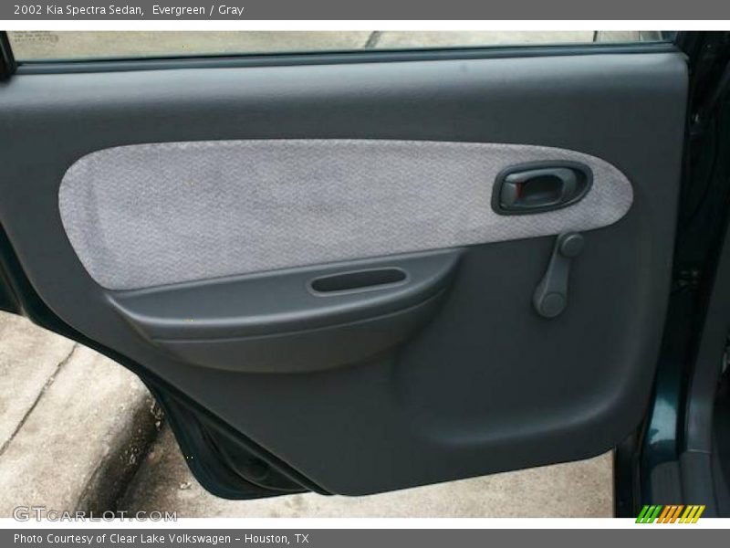 Evergreen / Gray 2002 Kia Spectra Sedan