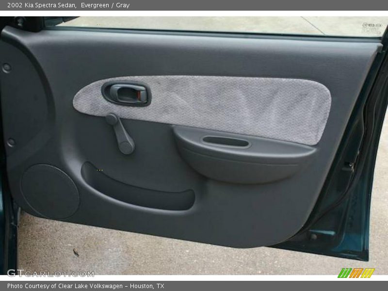 Evergreen / Gray 2002 Kia Spectra Sedan