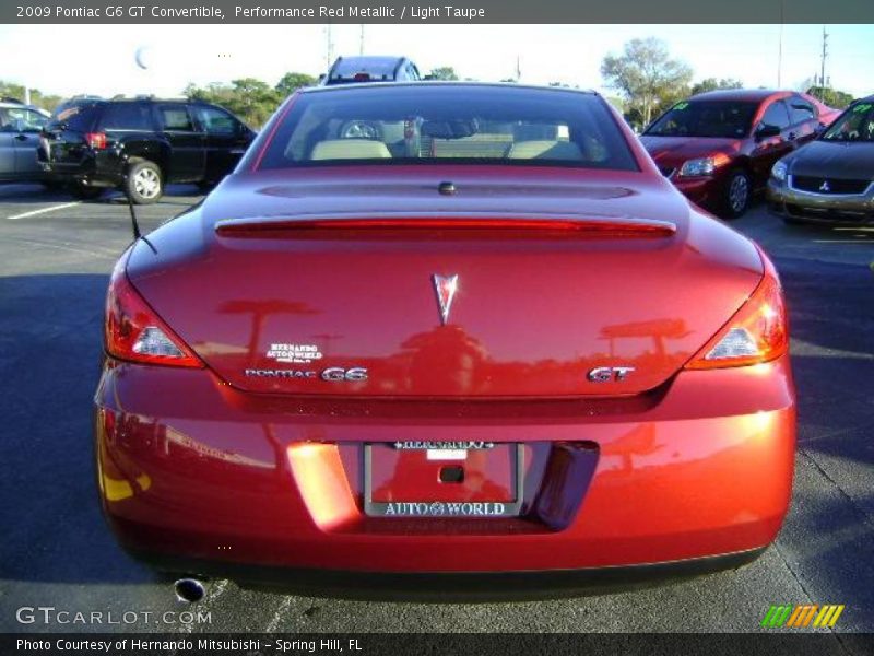 Performance Red Metallic / Light Taupe 2009 Pontiac G6 GT Convertible