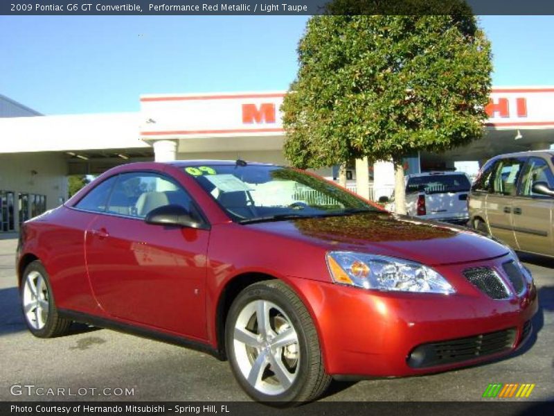 Performance Red Metallic / Light Taupe 2009 Pontiac G6 GT Convertible